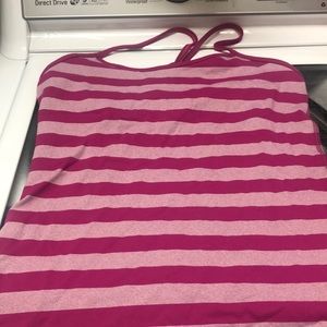 Lululemon power y size 10 EUC rare pink stripe!